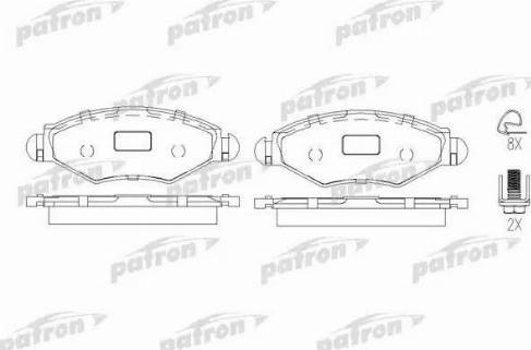 Patron PBP1378 - Тормозные колодки, дисковые, комплект unicars.by