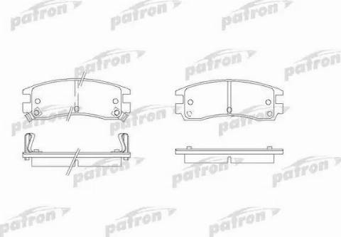 Patron PBP1264 - Тормозные колодки, дисковые, комплект unicars.by