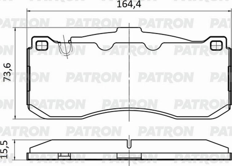 Patron PBP1224 - Тормозные колодки, дисковые, комплект unicars.by