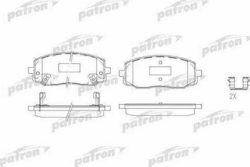 Patron PBP1783 - Тормозные колодки, дисковые, комплект unicars.by