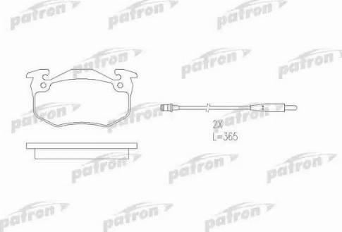 Patron PBP881 - Тормозные колодки, дисковые, комплект unicars.by