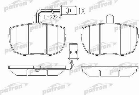 Patron PBP829 - Тормозные колодки, дисковые, комплект unicars.by