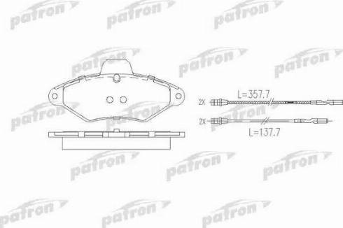 Patron PBP874 - Тормозные колодки, дисковые, комплект unicars.by