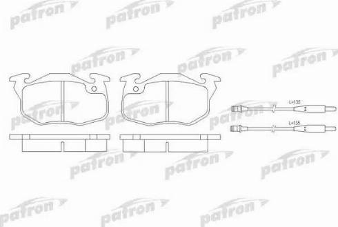 Patron PBP393 - Тормозные колодки, дисковые, комплект unicars.by