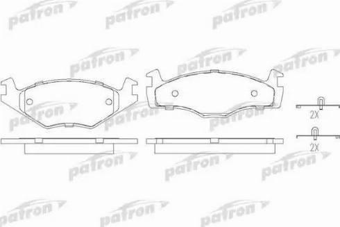 Patron PBP392 - Тормозные колодки, дисковые, комплект unicars.by