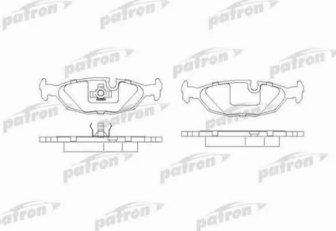 Patron PBP296 - Тормозные колодки, дисковые, комплект unicars.by