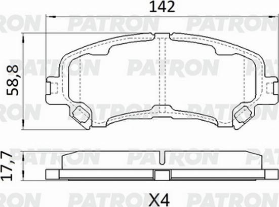 Patron PBP246 - Тормозные колодки, дисковые, комплект unicars.by