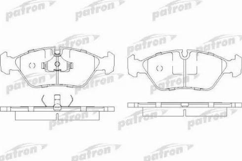 Patron PBP256 - Тормозные колодки, дисковые, комплект unicars.by