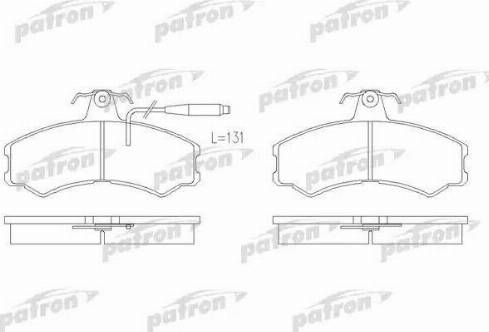 Patron PBP287 - Тормозные колодки, дисковые, комплект unicars.by