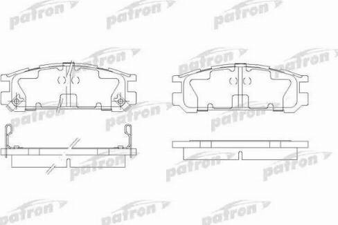 Patron PBP790 - Тормозные колодки, дисковые, комплект unicars.by