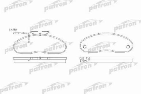 Patron PBP791 - Тормозные колодки, дисковые, комплект unicars.by