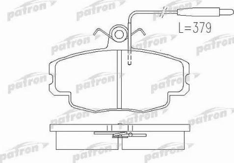 Patron PBP720 - Тормозные колодки, дисковые, комплект unicars.by