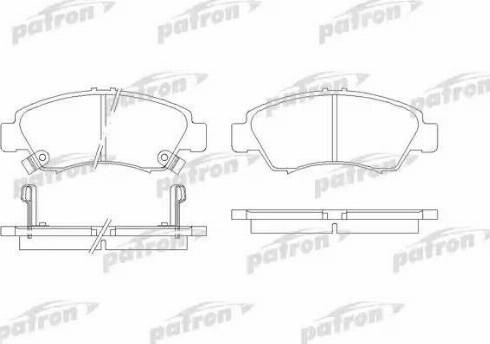 Patron PBP777 - Тормозные колодки, дисковые, комплект unicars.by