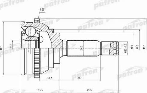 Patron PCV1471 - Шарнирный комплект, ШРУС, приводной вал unicars.by