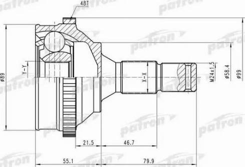 Patron PCV1585 - Шарнирный комплект, ШРУС, приводной вал unicars.by