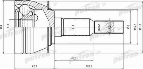 Patron PCV1311 - Шарнирный комплект, ШРУС, приводной вал unicars.by