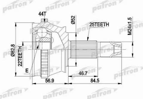 Patron PCV1210 - Шарнирный комплект, ШРУС, приводной вал unicars.by