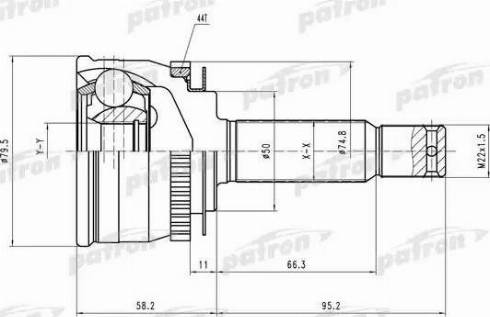 Patron PCV3902 - Шарнирный комплект, ШРУС, приводной вал unicars.by