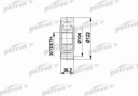 Patron PCV3540 - Шарнирный комплект, ШРУС, приводной вал unicars.by