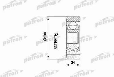 Patron PCV3010 - Шарнирный комплект, ШРУС, приводной вал unicars.by