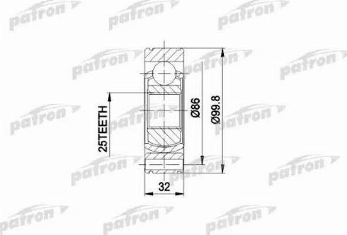 Patron PCV3020 - Шарнирный комплект, ШРУС, приводной вал unicars.by