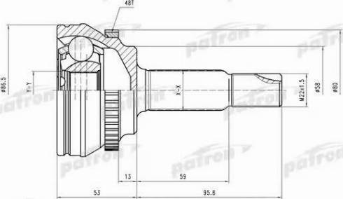 Patron PCV2131 - Шарнирный комплект, ШРУС, приводной вал unicars.by