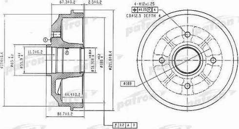 Patron PDR1370 - Тормозной барабан unicars.by