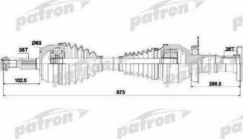 Patron PDS4502 - Приводной вал unicars.by