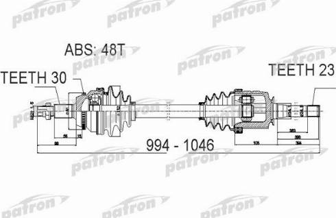 Patron PDS6409 - Приводной вал unicars.by