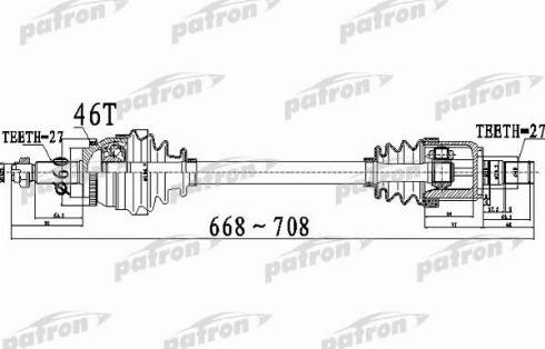 Patron PDS0498 - Приводной вал unicars.by