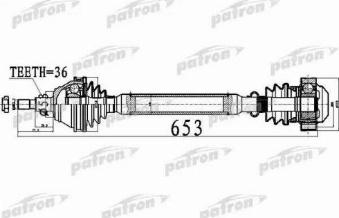 Patron PDS0477 - Приводной вал unicars.by