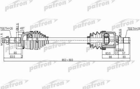 Patron PDS0504 - Приводной вал unicars.by