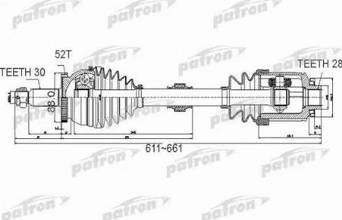 Patron PDS0501 - Приводной вал unicars.by