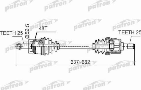 Patron PDS0518 - Приводной вал unicars.by