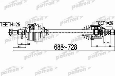 Patron PDS0529 - Приводной вал unicars.by