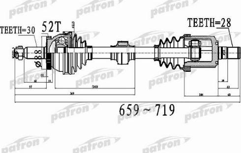 Patron PDS0523 - Приводной вал unicars.by