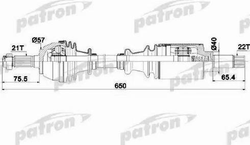 Patron PDS0040 - Приводной вал unicars.by