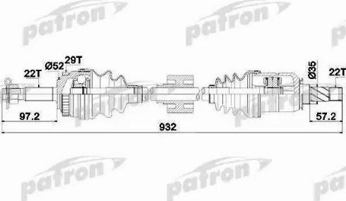 Patron PDS0193 - Приводной вал unicars.by