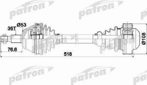 Patron PDS0189 - Приводной вал unicars.by