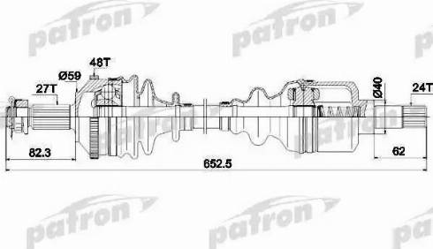 Patron PDS0335 - Приводной вал unicars.by