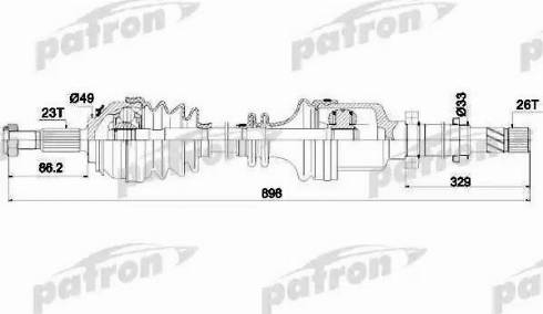 Patron PDS0242 - Приводной вал unicars.by