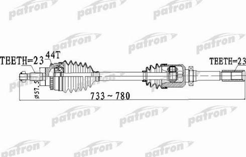 Patron PDS0263 - Приводной вал unicars.by