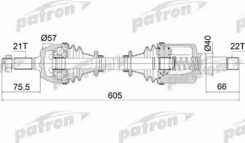 Patron PDS1062 - Приводной вал unicars.by