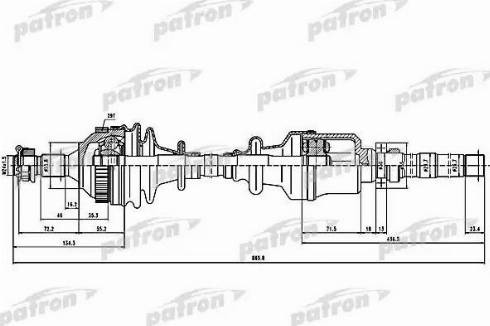 Patron PDS1137 - Приводной вал unicars.by