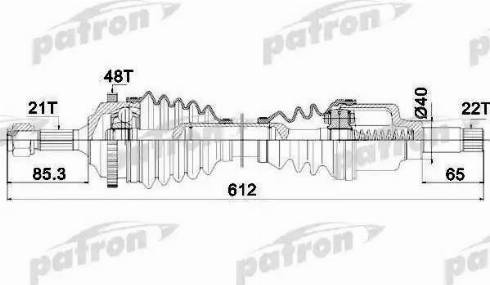 Patron PDS1381 - Приводной вал unicars.by