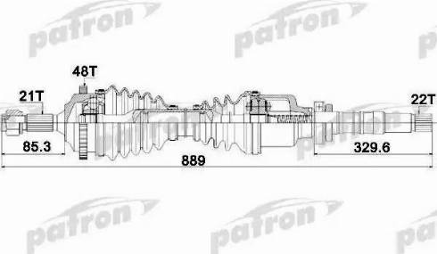 Patron PDS1382 - Приводной вал unicars.by