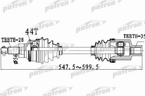 Patron PDS2919 - Приводной вал unicars.by