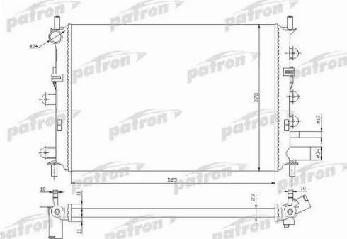 Patron PRS3435 - Радиатор, охлаждение двигателя unicars.by