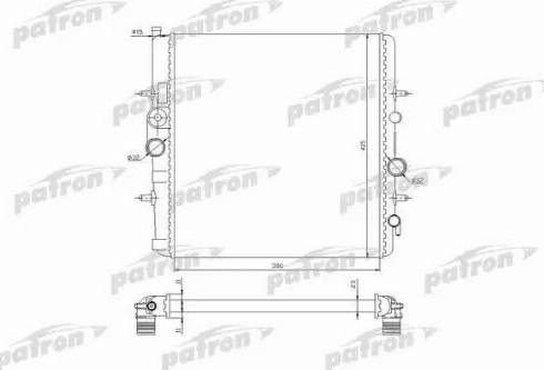 Patron PRS3506 - Радиатор, охлаждение двигателя unicars.by