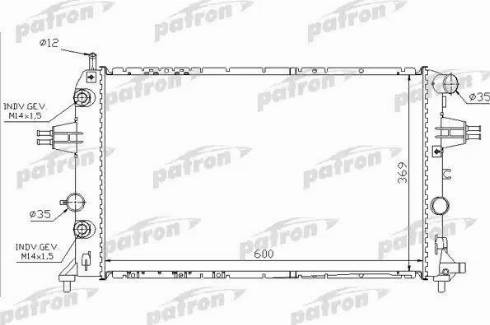 Patron PRS3584 - Радиатор, охлаждение двигателя unicars.by